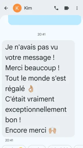 MERCI A KIM ET SAMUEL .TOUT MES VŒUX DE BONHEUR.